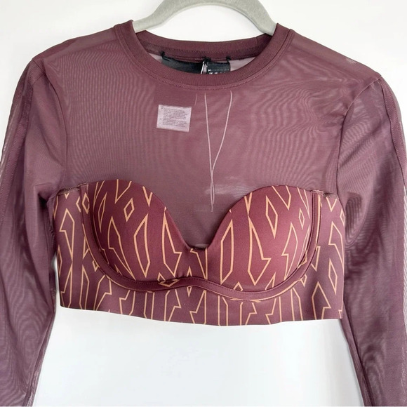 Beyonce Adidas X Ivy Park Top Monogram Crop Size XS HB8409 NWT - Picture 1 of 9